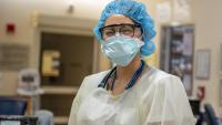 Doctor with face mask in hospital